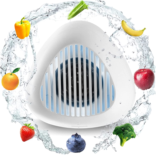 Multifunctional Portable Hotel Ozone Generator Vegetable Washer-USB Battery-Powered Fruit Meat Seafood Sterilizer for Kitchen