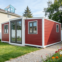 Maison conteneur respirante extensible de 20 pieds à aménagement personnalisé, préfabriquée, pliable, design moderne, certifiée CE, export mondial