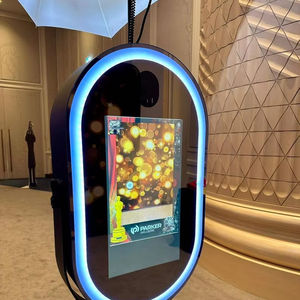 Machine de cabine photo miroir ovale Selfie avec écran tactile LCD de 21.5 pouces Mini PC intégré Photomaton miroir magique ovale - Product Image 1
