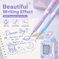 Stylo gel effaçable en gros KAIX Clean Erasing, pointe fine 0,5 mm, encre bleue, pour l'écriture des étudiants