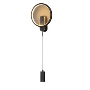 All Copper <b>Bedside</b> Wall <b>Lamp</b> H65 Brass Led <b>Touch</b> Control Modern Minimalist For Bedroom Living Room - Product Image 3