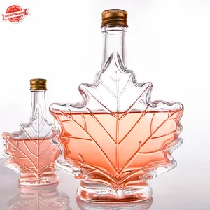 Unique Empty Food Grade Maple Syrup Glass Bottle Aromatherapy Bottle Honey Syrup Bottle With Screw Cap