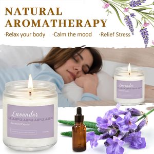 <span class=keywords><strong>Ambientador</strong></span> para decoración del hogar, vela perfumada grande, juego de regalo, tarro de cristal con etiqueta privada, <span class=keywords><strong>velas</strong></span> de cera de soja y vainilla - Product Image 3