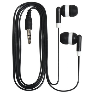 Écouteurs filaires jetables 3,5 mm intra-auriculaires stéréo pour musique sans micro pour bus, train ou avion, pour bibliothèque ou école - Product Image 2