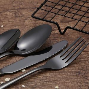 Wedding Hotel Stainless Steel 4 Piece <b>Sets</b> Tableware <b>Set</b> Include <b>Knife</b> <b>Fork</b> <b>Spoon</b> Mirror Polished Silverware <b>Set</b> - Product Image 4