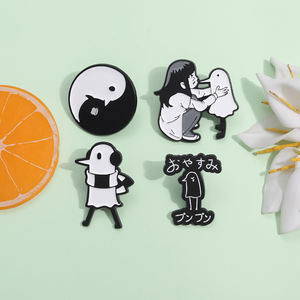 Sming Pins dessin animé Oyasumi Punpun émail broches personnalisé bel oiseau Animal Badge sac à dos revers cadeaux bonne nuit - Product Image 4