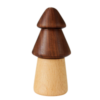 Boîte à cure-dents en bois de hêtre et noyer naturel, design minimaliste, hygiénique, pour la table à manger et la décoration intérieure