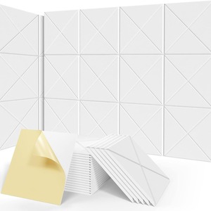 Juego de 12 Paneles Acústicos Modernos CE, Paneles Decorativos Cuadrados Autoadhesivos para <span class=keywords><strong>Aislamiento</strong></span> Acústico en Estudio, Sala de Estar y Dormitorio - Product Image 4