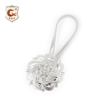 Attaches de rideaux magnétiques puissants avec double boule perlée, accessoires décoratifs, attaches de fenêtre en cristal, attaches magnétiques à boule