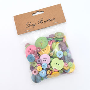 工厂价格树脂纽扣150克/袋直径混合2孔4孔废料预订服装缝纫装饰DIY纽扣 - Product Image 2