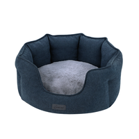 Lit pour chat en fourrure de lapin luxueuse et durable, nid ovale pour animaux de compagnie, amovible, lavable, lit pour chien de haute qualité