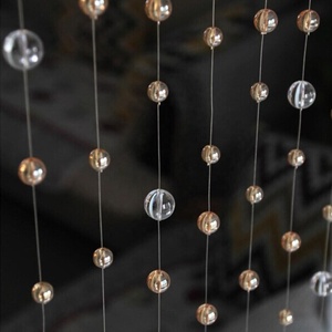 Disposizione irregolare Champagne cristallo acrilico <span class=keywords><strong>perline</strong></span> tonde <span class=keywords><strong>tenda</strong></span> decorazione interna <span class=keywords><strong>tenda</strong></span> <span class=keywords><strong>porta</strong></span> - Product Image 4