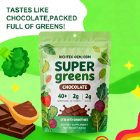 Poudre verte Superfood avec multivitamine adaptogène boisson énergétique halal minérale soutient le contrôle du poids réduit le cortisol