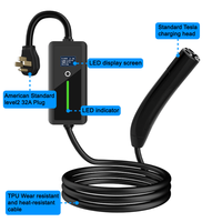 Nuevo Conector Móvil 32A 7KW NEMA 14-50 Nivel 2, Cargador de Vehículos Eléctricos Inteligente, Portátil, Impermeable IP66, NACS