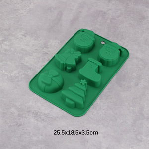 Juego de 6 moldes de silicona para árbol de Navidad, Papá Noel y muñeco de nieve, para hornear en Navidad y Año Nuevo, para dulces, pudín, pastel y velas - Product Image 2