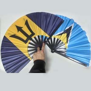 Abanicos Plegables Personalizados de 13 Pulgadas con Impresión de Bandera Nacional y Logotipo para Fiestas y Carnavales |   Abanicos de Bambú al por Mayor para Eventos y Promociones - Product Image 6