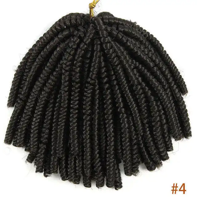 Wholesale Synthetic Spring Curl Crochet Braids 8 Inch Nubian Hair Products Kenya 12 Inches Spring Twist Braiding Hair