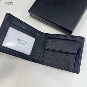 2025 nouveau portefeuille court pour hommes en cuir véritable à la mode, portefeuille Simple, portefeuille décontracté en cuir d'autruche luxueux - Product Image 5