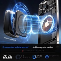 Support magnétique pour téléphone de voiture avec rotation à 360 degrés, adsorption magnétique puissante N52, navigation dans les supports de téléphone de voiture