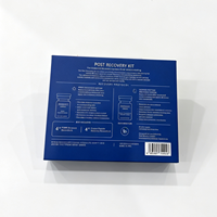 Emballage de luxe en papier rigide bleu océan, forme livre, avec fermeture magnétique, gaufrage et doublure en éponge, recyclable, pour parfum