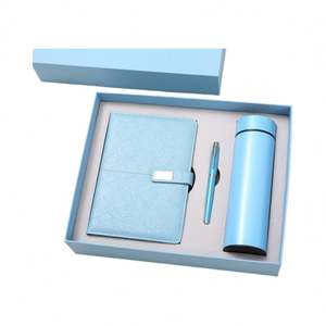 Set de Cuaderno Azul Claro, Estilo Moderno y Simple, Alta Estética, Regalo Corporativo para Oficina, Impresión Tipográfica con Logotipo Personalizado - Product Image 1