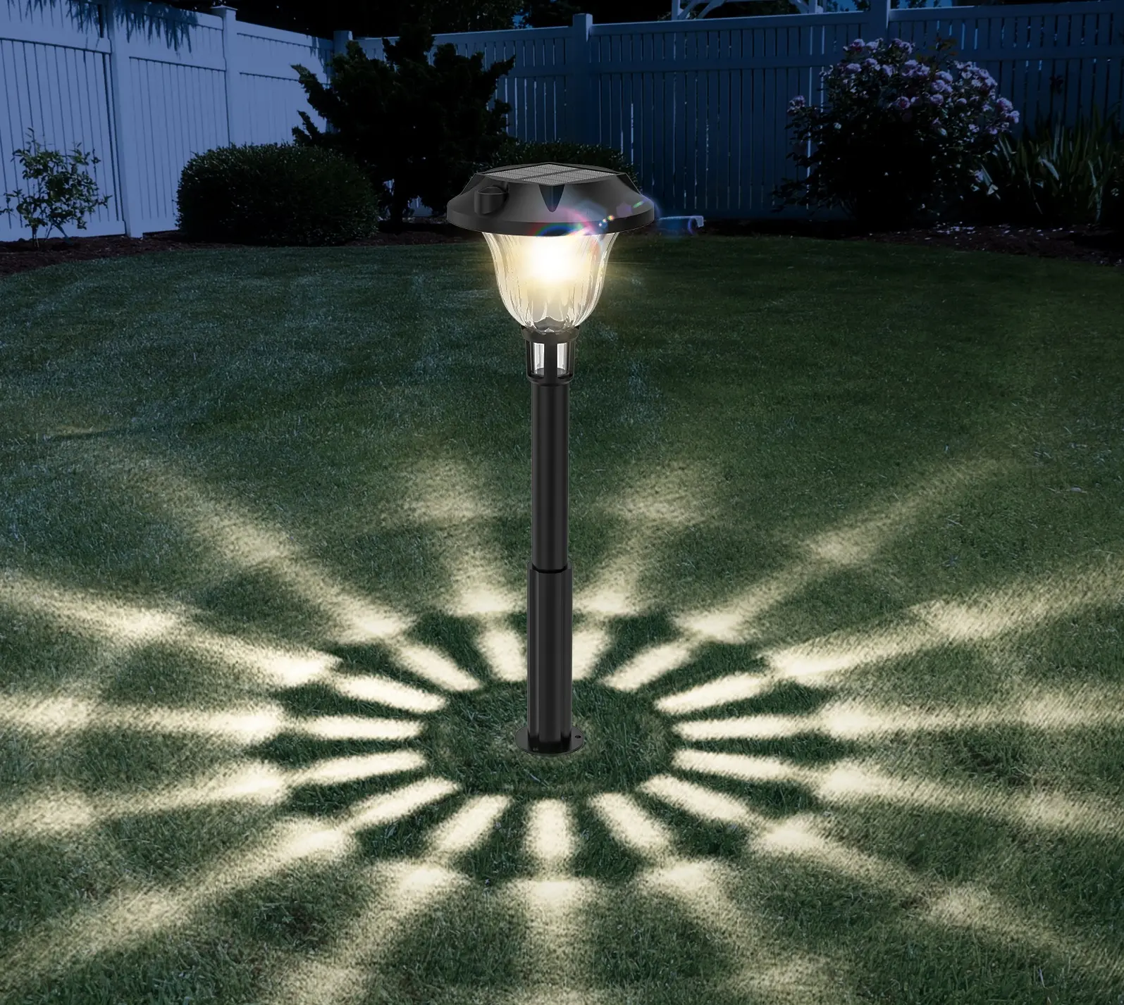 New Design Factory ABS Warm white RGB Solar powered LED Garden Light pathway Outdoor waterproof Solar Garden Lawn Lights