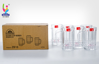 Chopes à bière en verre de haute qualité pack de verrerie à prix équitable Offre Spéciale tasse à bière avec poignée pour la maison et l'hôtel