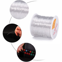 Rouleau de fil plastique pour fabrication de bijoux, cordon nylon élastique pour les perles, longueur 100M, 1 pièce