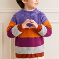 Sweat-shirts d'hiver pour enfants OEM, logo personnalisé, vêtements à manches longues pour enfants, vente en gros de chemises de sport rayées pour enfants