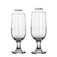 Verre à bière transparent 301-400ml, gobelet ovale réutilisable pour vin, jus, cocktail, utilisation en bar