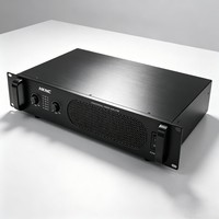 HKNC HG-A2200 Amplificateur Stéréo Métallique 2 Canaux 200W *2 8ohm à Refroidissement Ultra-Silencieux pour Salle de Réunion, Bibliothèque, Salle de Conférence
