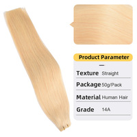 Extensions de cheveux russes Lesttyhair, fines et invisibles, pour extensions de cheveux Remy, double trame, micro-liens, ultra-fines