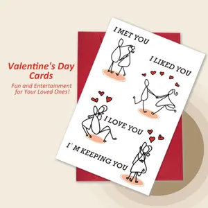 2024 minimaliste Saint Valentin carte de voeux images personnalisables et texte pour cadeaux personnalisés