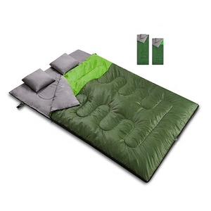Sac de couchage double d'hiver E-RIKE de haute qualité-20 sacs de couchage de camping pour couple de pieds chauds avec 2 oreillers - Product Image 3
