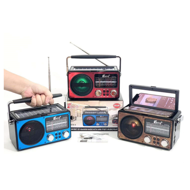 Portable Rechargeable Solar Speaker Usb Tf Aux Wireless Speaker Outdoor Plastic Casing Solar Speaker FP-618-S