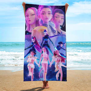 Wholesale Kpop K Pop Demon Hunters <b>Beach</b> <b>Towels</b> Customized Anime Cartoon Print Quick Dry Sand Free <b>Beach</b> <b>Towel</b> - Product Image 2