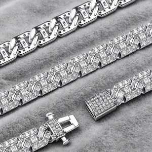 Cadena Cubana de Plata de Ley 925 con Moissanita de la Mejor Calidad para Hombre, Collar Hip Hop Iced Out, Joyería de Lujo Streetwear con Diamantes - Product Image 4
