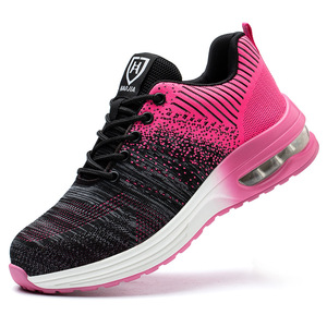 Chaussures <span class=keywords><strong>de</strong></span> travail à embout d'acier pour femmes, anti-écrasement, anti-perforation, bleues, respirantes, légères, avec coussin d'air, chaussures <span class=keywords><strong>de</strong></span> sécurité ESD - Product Image 1