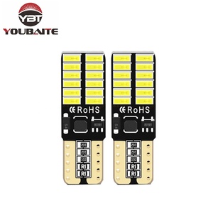 T10 CANBUS Xe Dẫn tín hiệu rẽ ánh sáng T10 W5W 6000K 4014 24smd không có lỗi tự động đánh dấu đảo ngược đèn đậu xe DC12V-24V nêm bóng đèn - Product Image 1