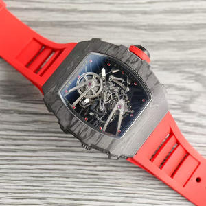 Montre mécanique haut de gamme pour homme avec design ajouré et bracelet en caoutchouc - Product Image 3