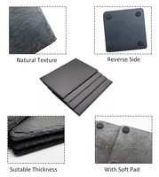 Planche à fromage rectangulaire ou ronde en ardoise naturelle noire personnalisée pour restaurant, idéale pour sushis et steaks – Offre spéciale