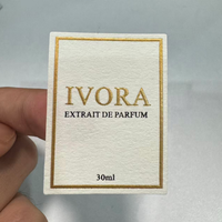 Großhandel Umweltfreundliche Hitzebeständige Maßgefertigte Baumwollpapier-Textur Geprägte Aufkleber Verschiedene Formen Luxus-Parfümetiketten