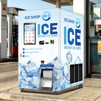 Distributeur automatique de glace Haloo avec écran, disponible 24h/24, pour l'emballage automatique – Distributeur de glace ATM