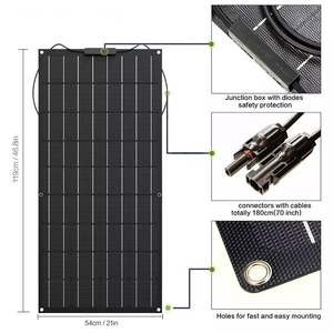 Nouvelle promotion : panneau solaire flexible ALL BLACK 250W 30V monocristallin semi-flexible - Product Image 3