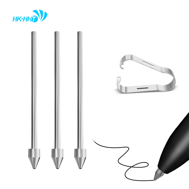 HK-HHT 3 Pcs Titanium alloy Fine Point Replacement Nibs for Samsung Tab S10/S9 S Pen/Kindle Scribe Pen