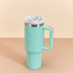 Gobelet de voyage isotherme 40oz H2.0 avec poignée, couvercle, paille et base antidérapante, conception personnalisée ODM - Product Image 4