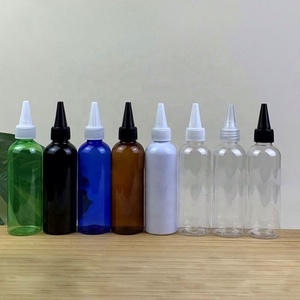 Custom Empty 4oz 8oz Pigment Glue Hair Dye <b>Squeeze</b> Twist Cap Plastic Hair Oil <b>Bottle</b> With Applicator - Product Image 5