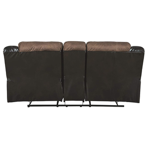 أريكة فاخرة VANBOW جلد صناعي بني يدوي مزدوج مستلق لوفيزيت مع وحدة تخزين - Product Image 5