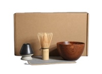 Bol en céramique Matcha Essential Support de fouet en bambou Sets de fouets Matcha Starter en bambou