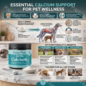 Polvere <span class=keywords><strong>di</strong></span> Calcio per Animali Domestici, Supporto per Ossa e Articolazioni, 180g, 90 Porzioni, Integratore per Cani e Gatti, Vitamina D3 in Polvere ad Alto Assorbimento, Etichetta Privata - Product Image 3